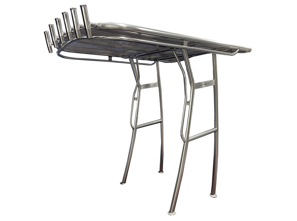 SUPER Radius® Fiberglass T-Top MK2 mounted on center console boat