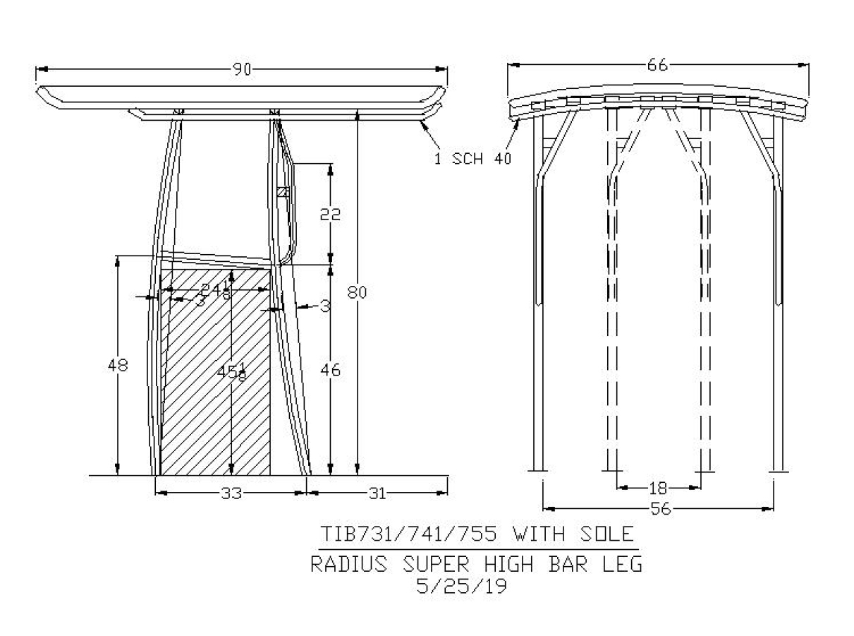 SUPER Radius® Fiberglass MK2 alternate leg-set blueprint