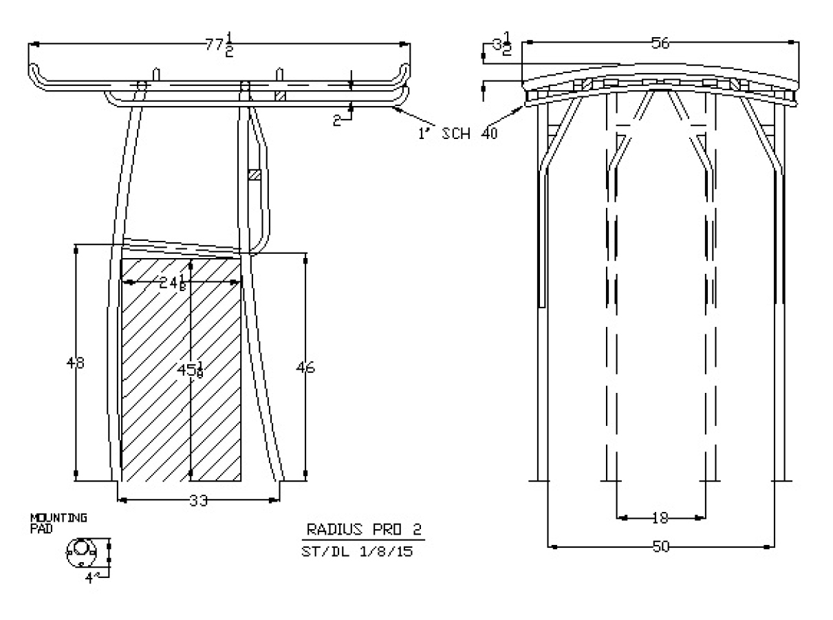 Radius® PRO MK2 high bar blueprint