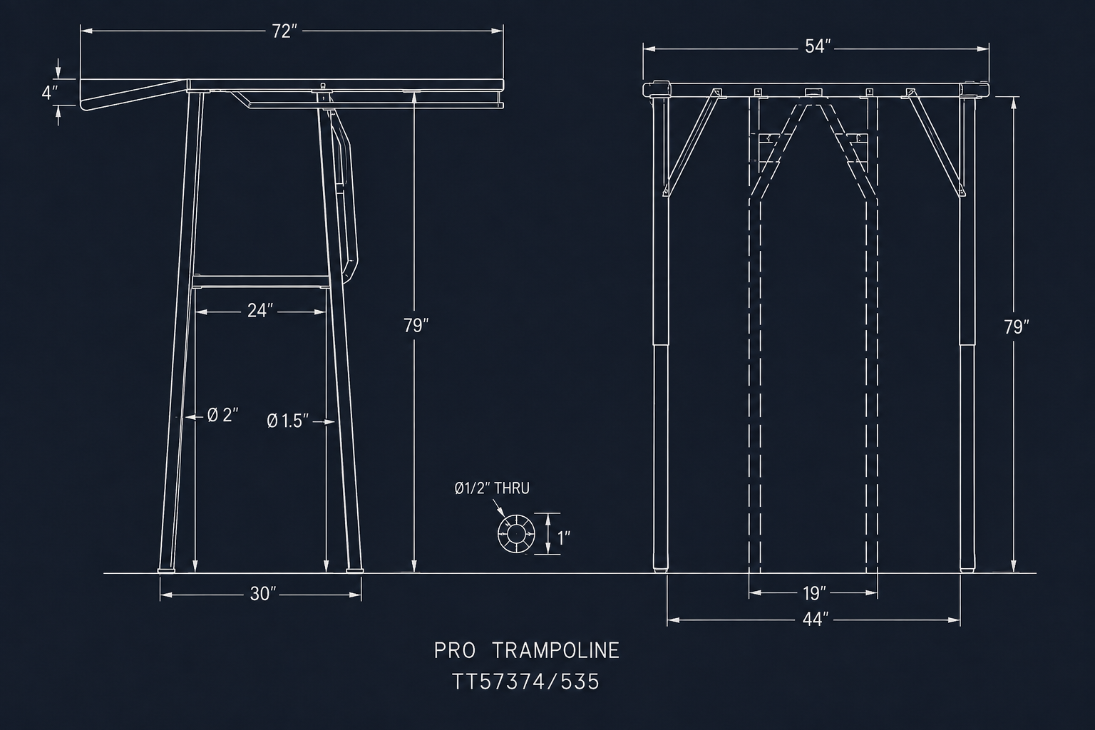 Pro Trampoline engineering schematic