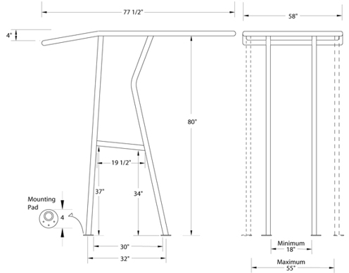 Trampoline T-Top assembly detail